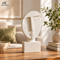 merrisprig Ivory Abstract Face Sculpture