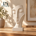 merrisprig Ivory Abstract Resting Face Sculpture