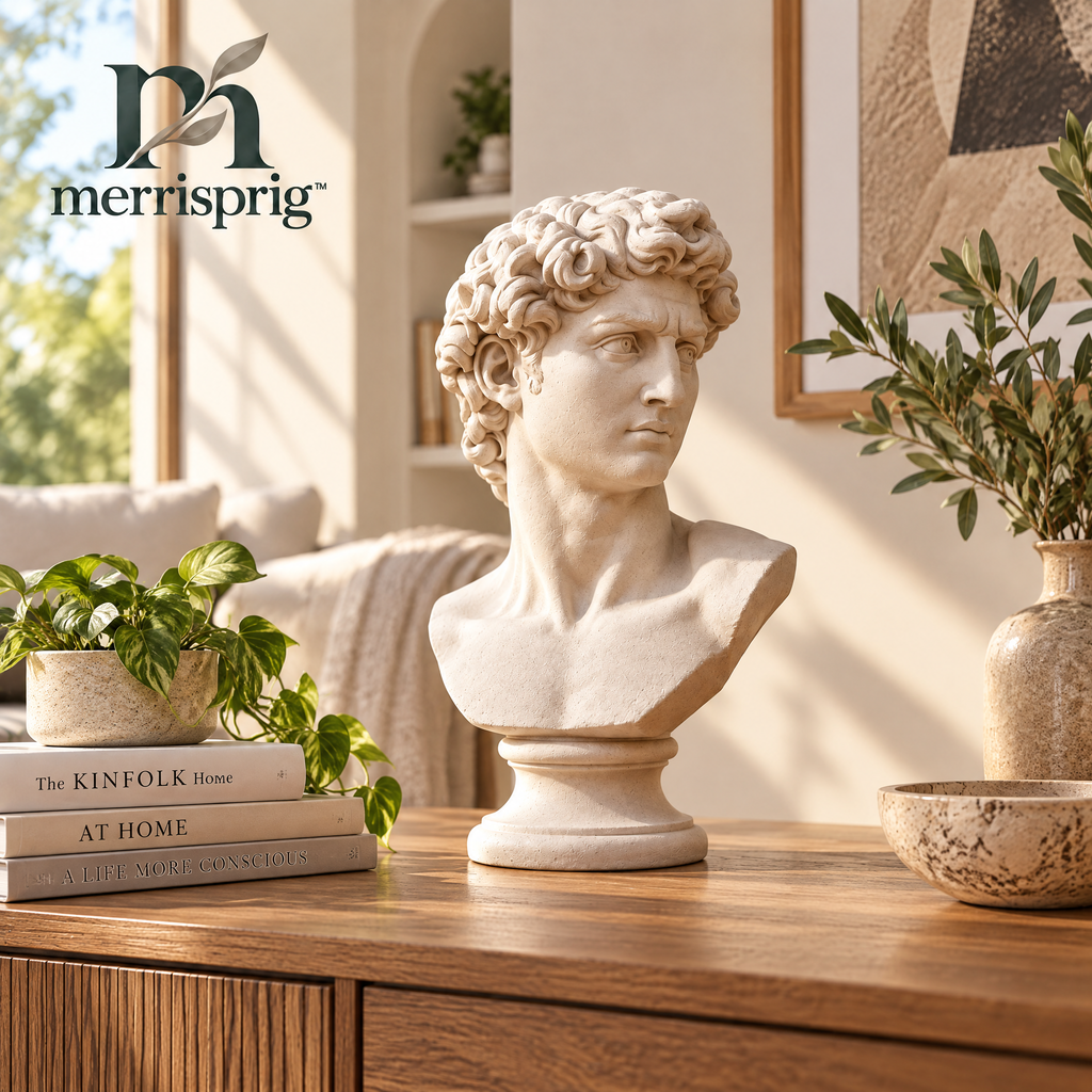 merrisprig Ivory David Bust Sculpture