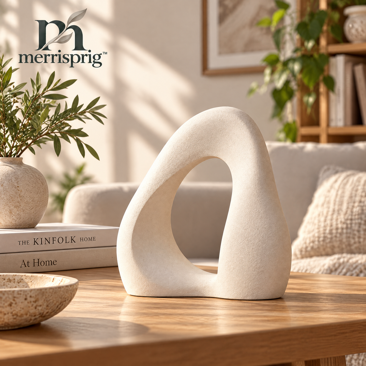 merrisprig Ivory Organic Loop Sculpture