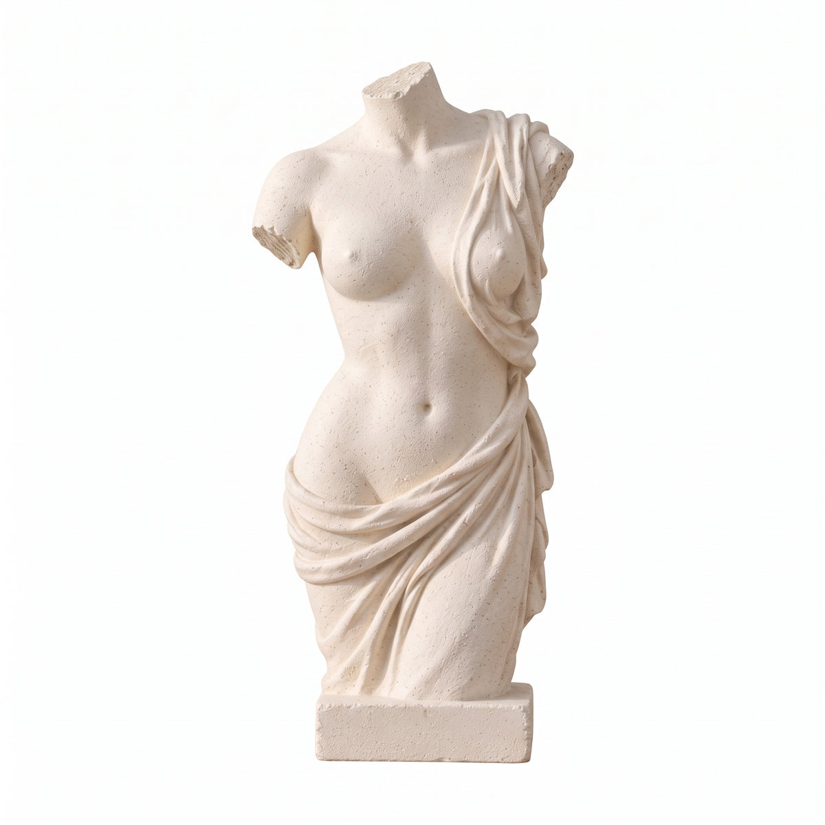 merrisprig Ivory Draped Female Torso Sculpture