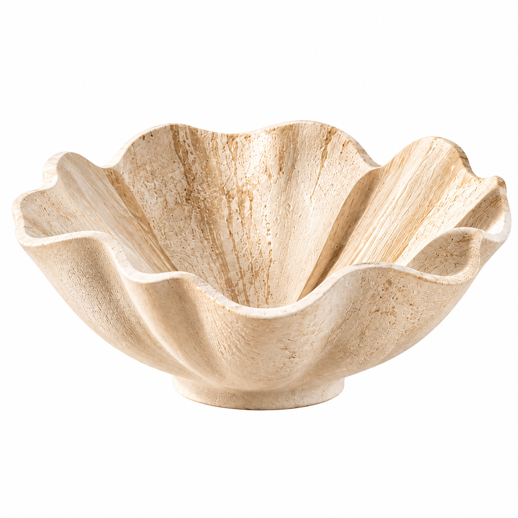 merrisprig Scalloped Decorative Bowl in Cream