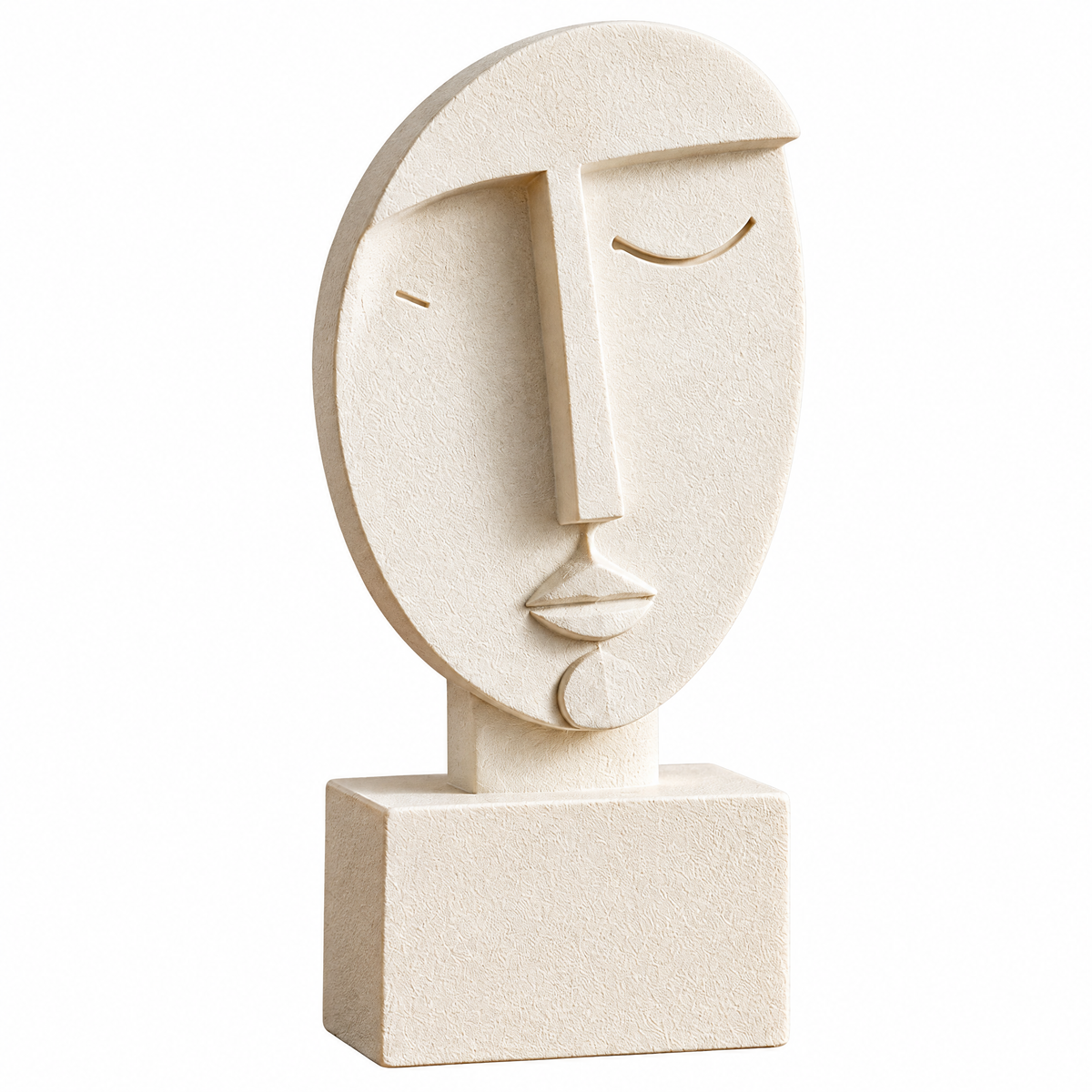 merrisprig Ivory Abstract Face Sculpture