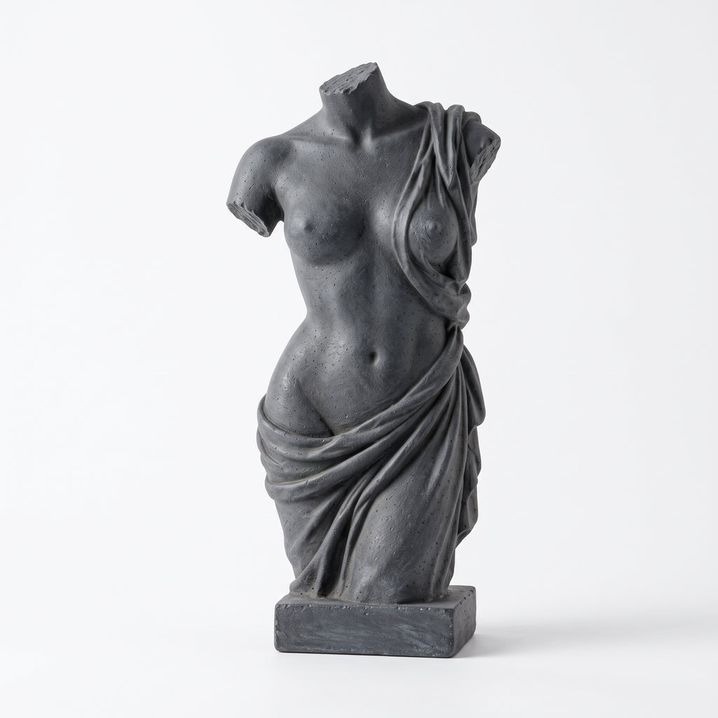 merrisprig Ivory Draped Female Torso Sculpture