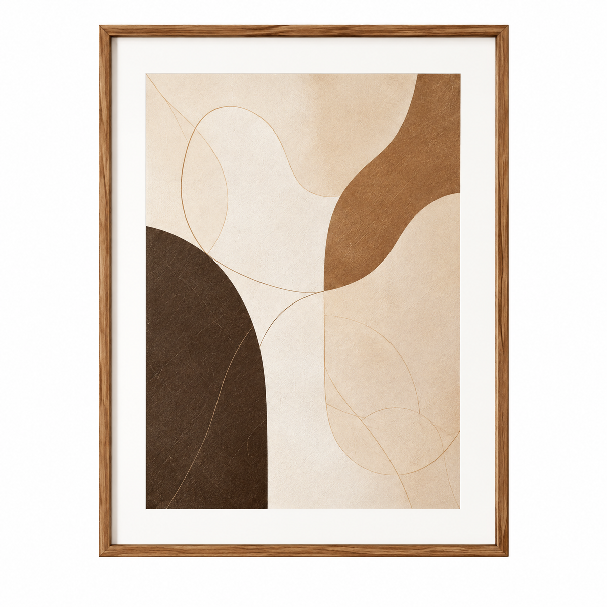 merrisprig Black & Beige Abstract Framed Wall Art