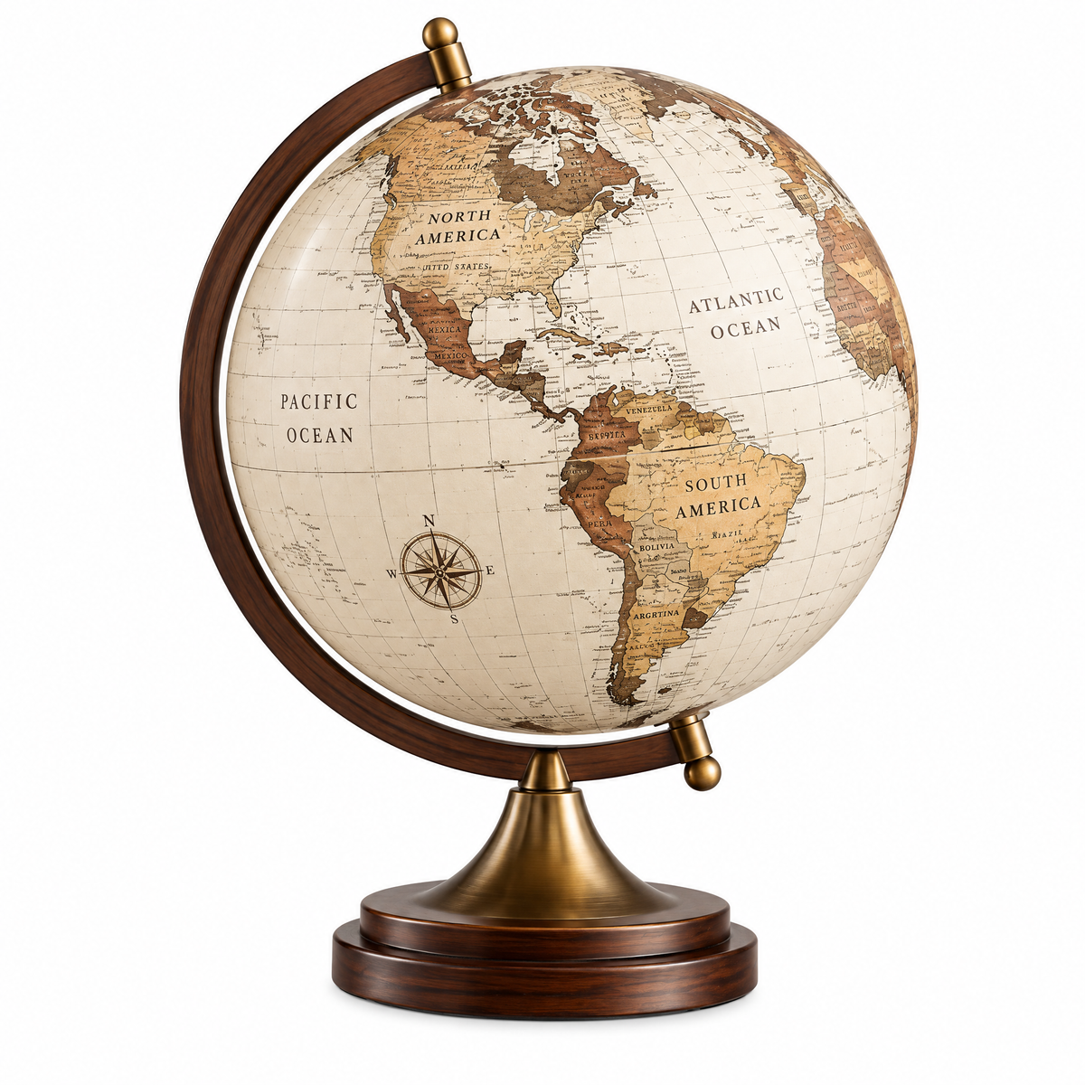merrisprig Black & Gold Decorative Tabletop Globe