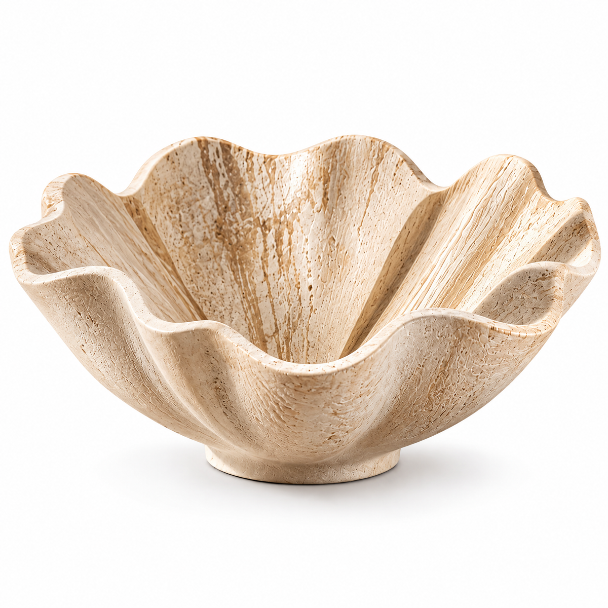merrisprig Scalloped Decorative Bowl in Cream